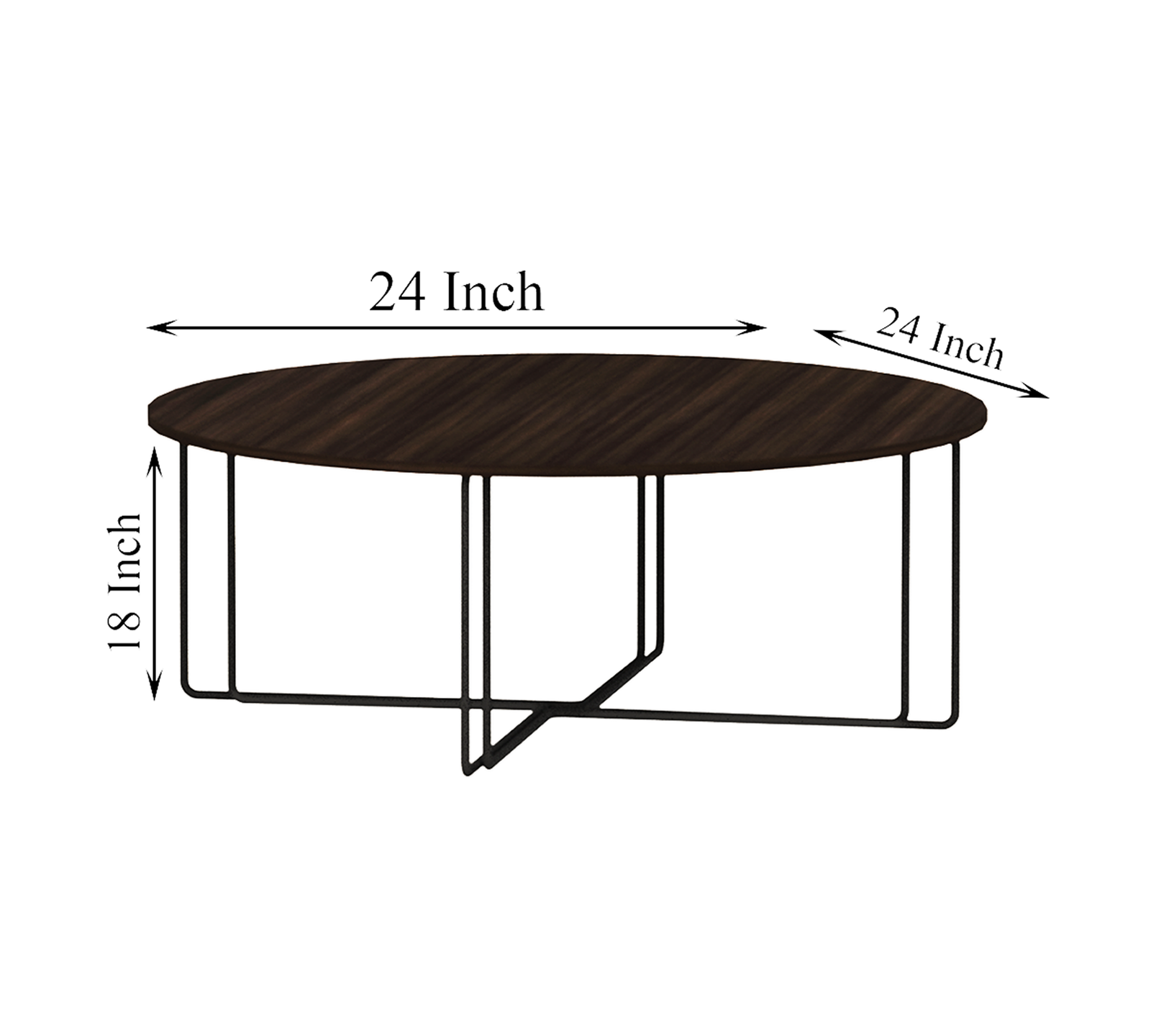 Metal Frame Legs Base Particle Board Wooden Center Table -