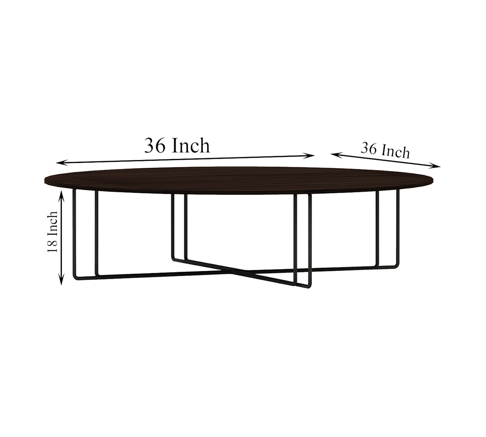 Metal Frame Legs Base Particle Board Wooden Center Table -
