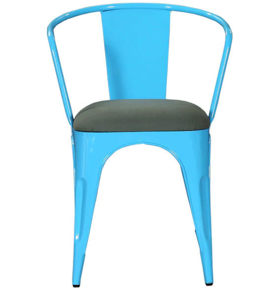 Metal Frame Legs Cushioned Outdoor Chair -