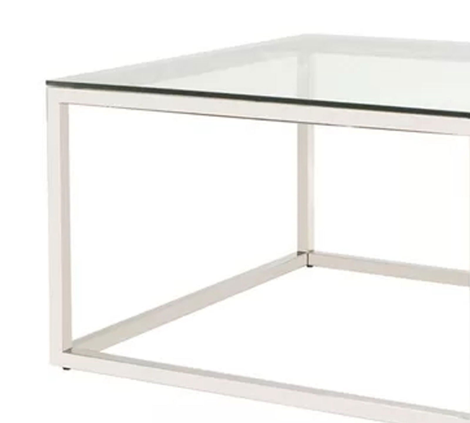 Metal Legs Frame Base Glass Top Center Table -