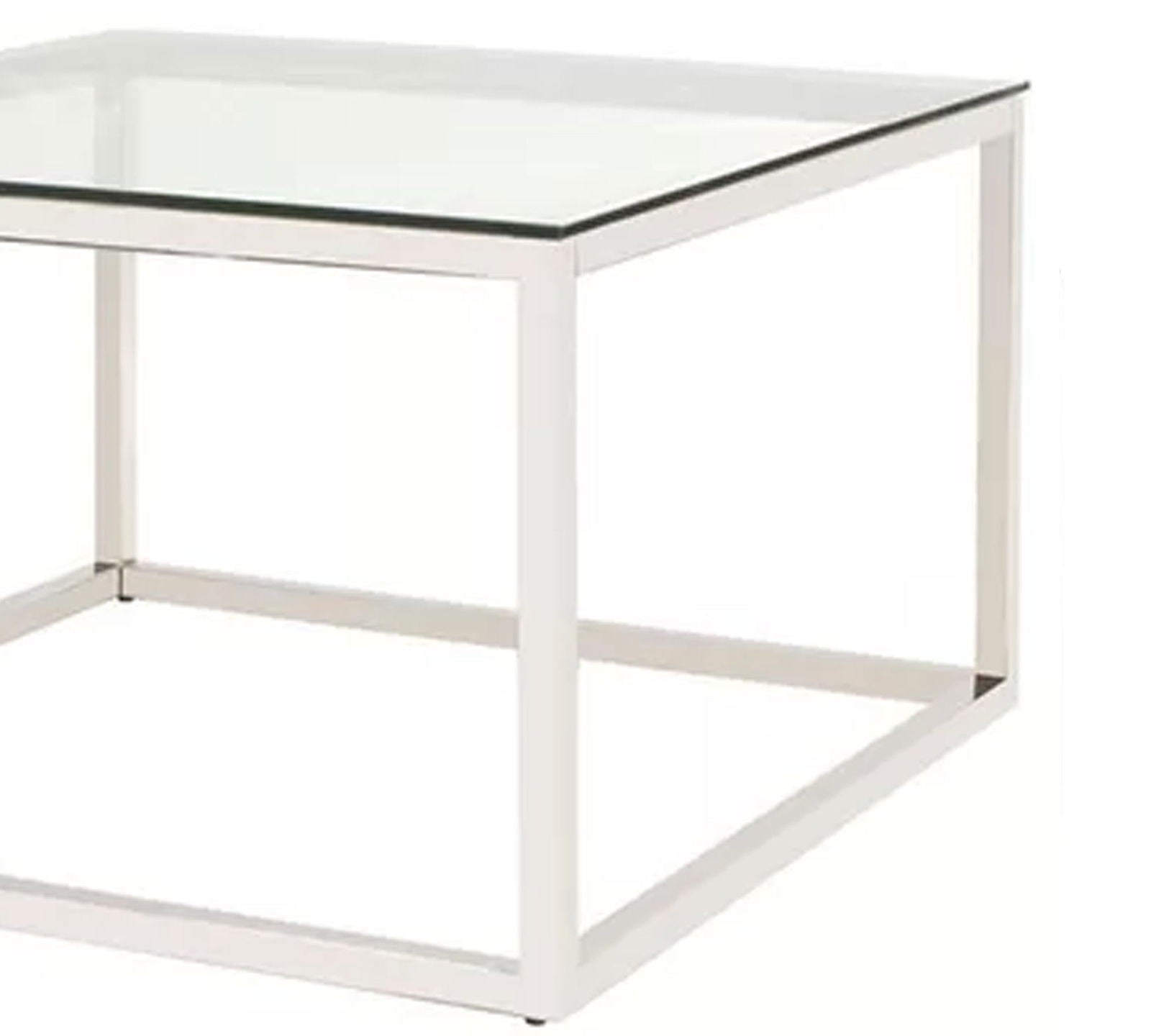 Metal Legs Frame Base Glass Top Center Table -