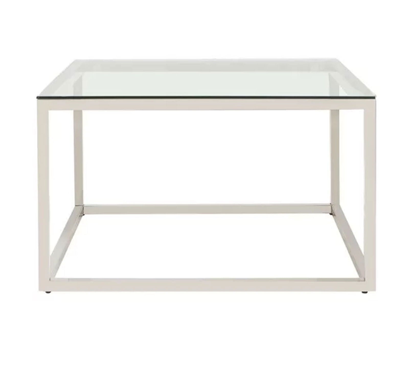 Metal Legs Frame Base Glass Top Center Table -
