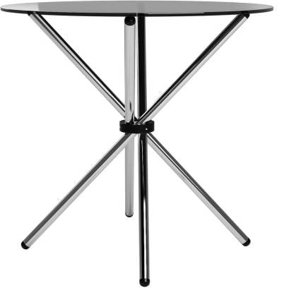 Metal SS Frame Base Center Table with Glass Top -