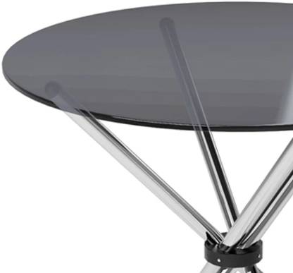 Metal SS Frame Base Center Table with Glass Top -