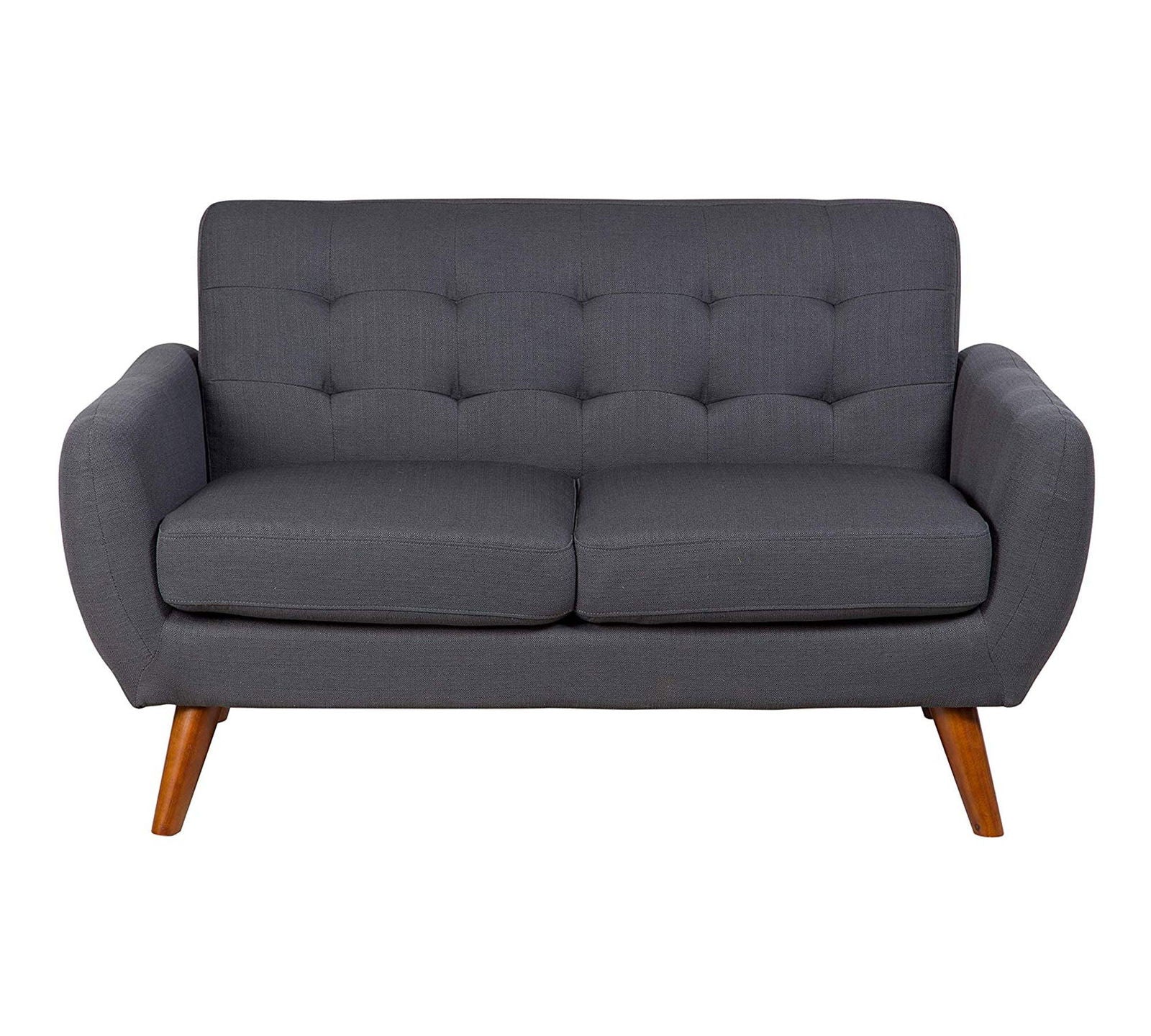 Mid-Century Two Seater Sofa With Wooden Legs -