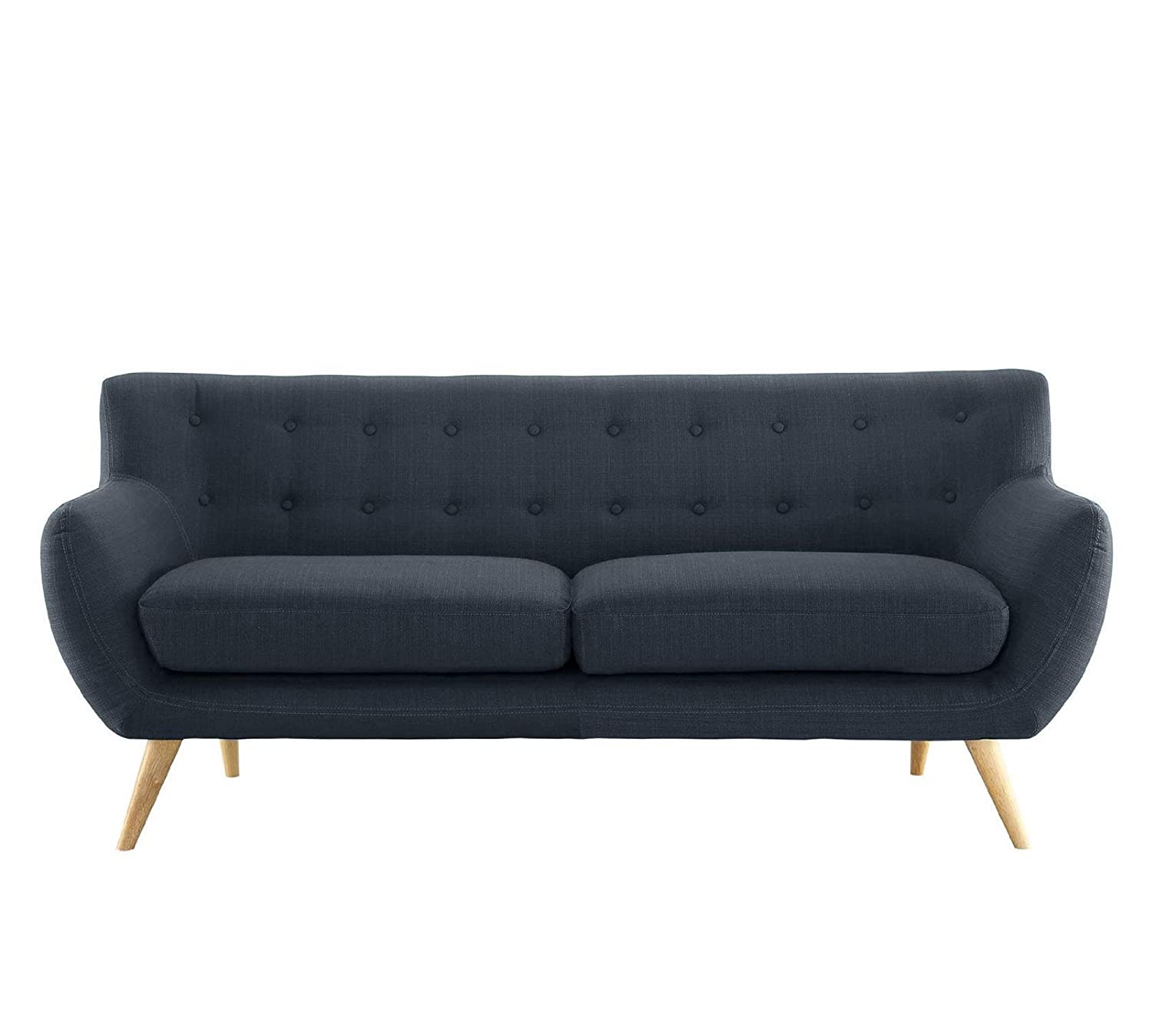Mid-Century Two Seater Sofa With Wooden Legs -