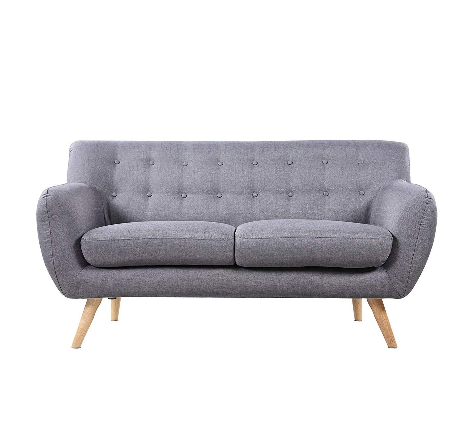 Mid-Century Two Seater Sofa With Wooden Legs -