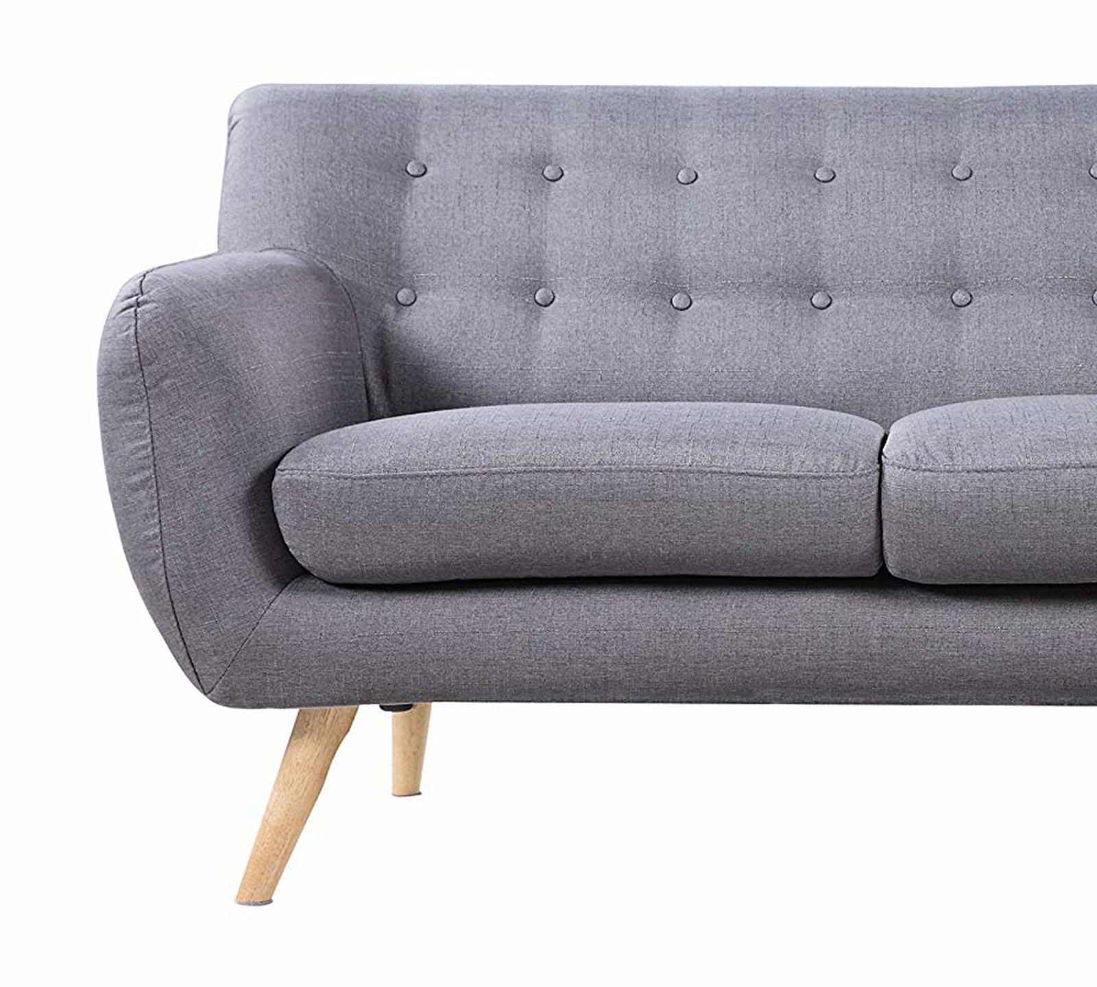 Mid-Century Two Seater Sofa With Wooden Legs -