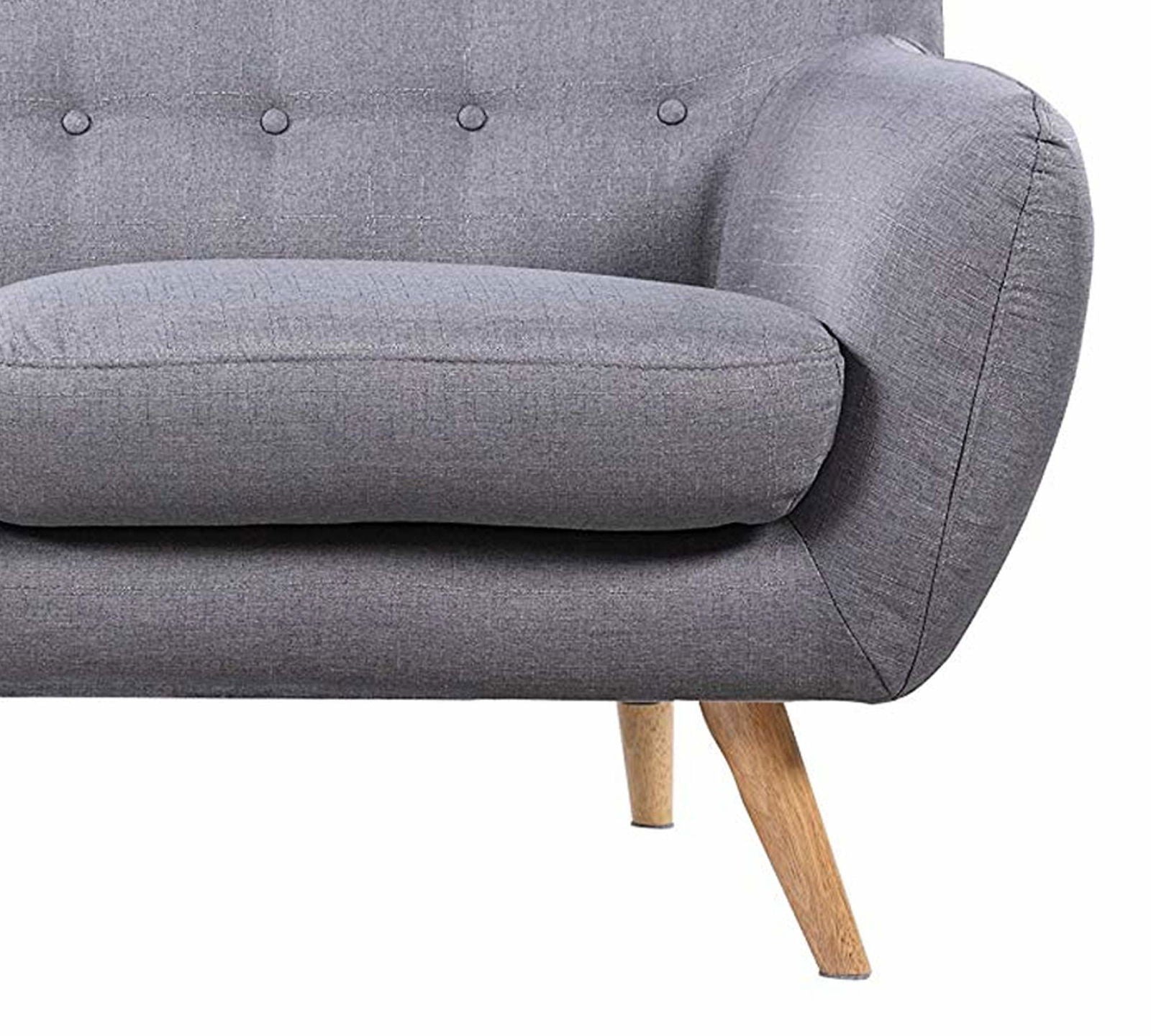Mid-Century Two Seater Sofa With Wooden Legs -