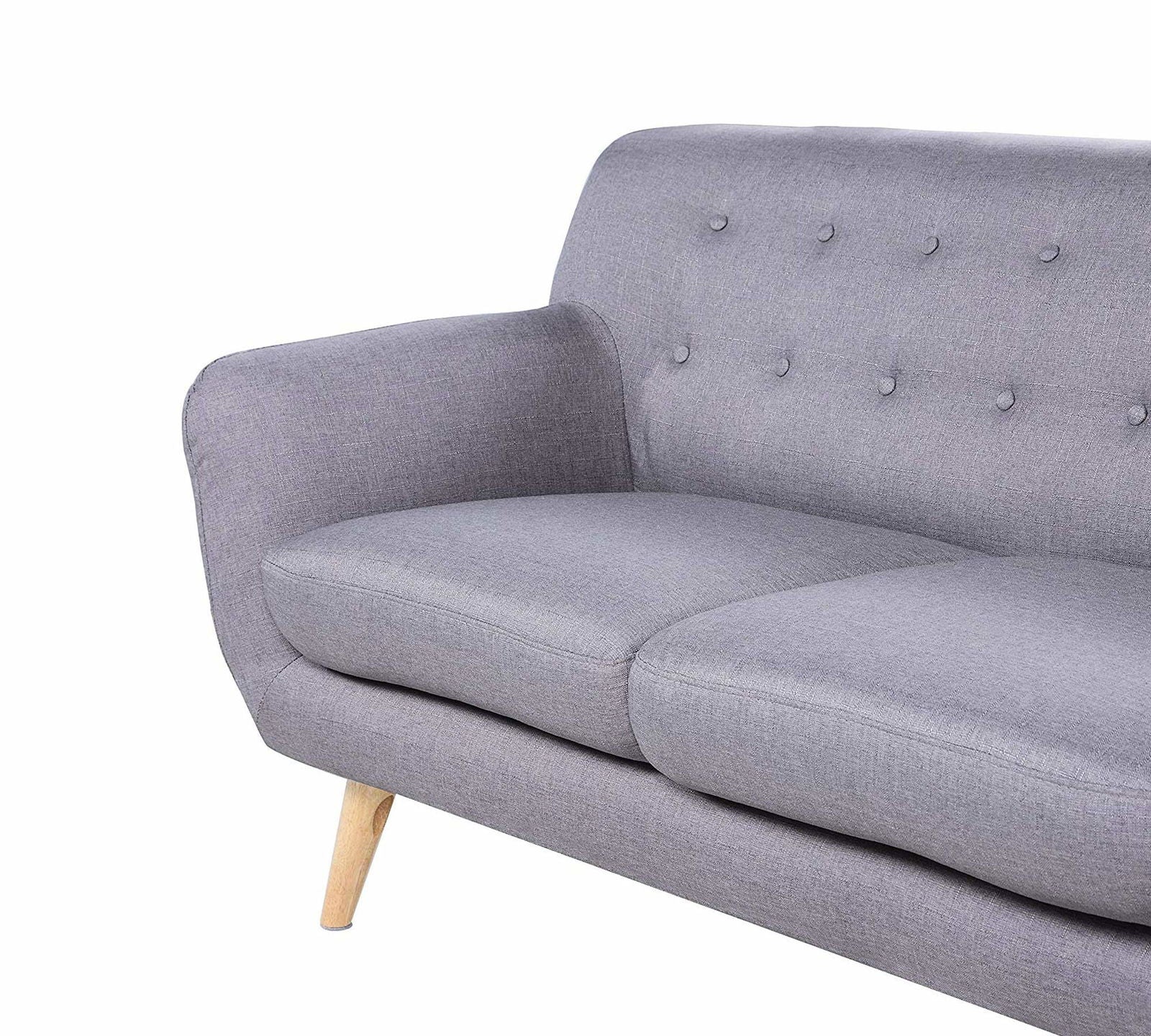 Mid-Century Two Seater Sofa With Wooden Legs -