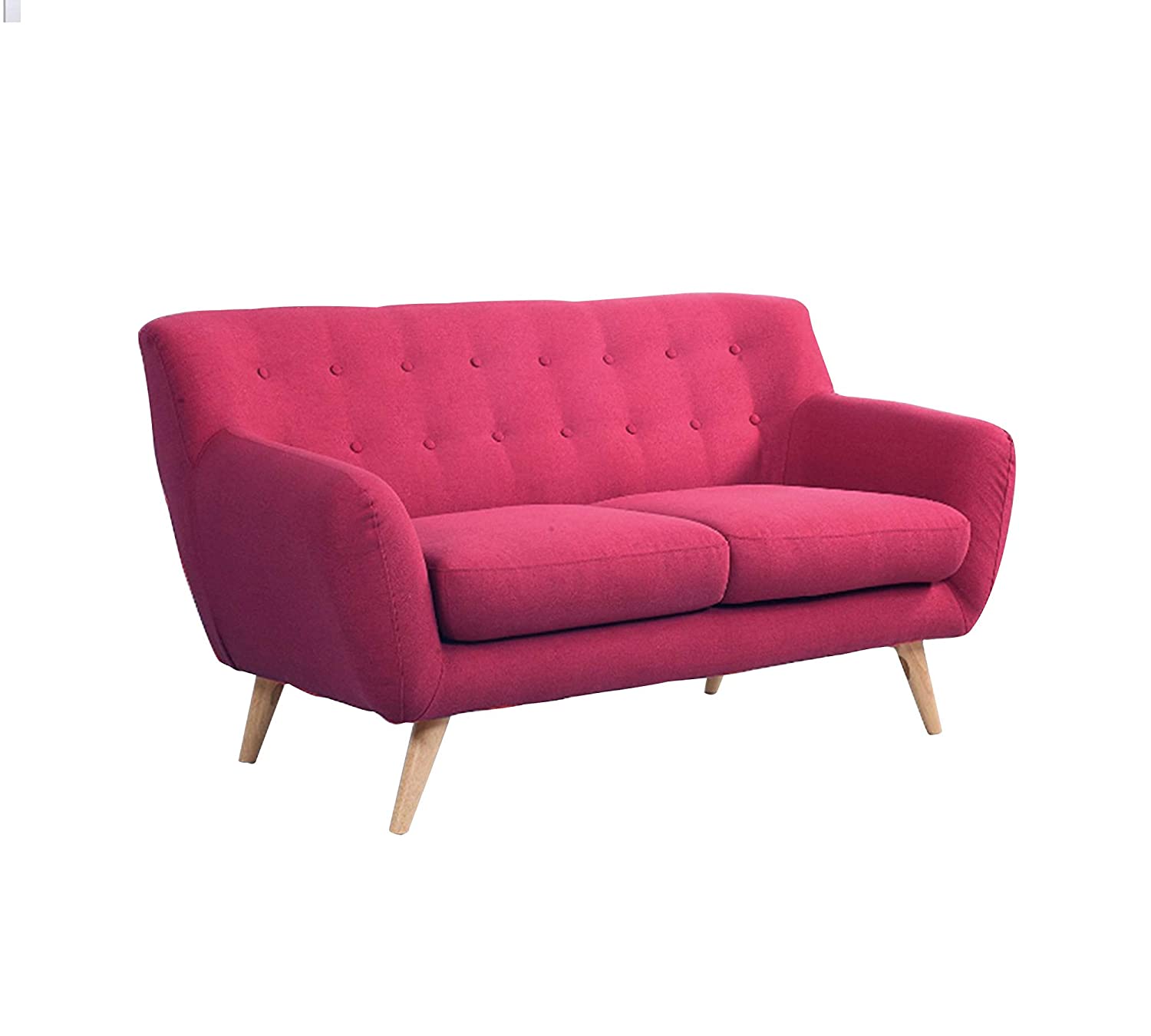 Mid-Century Two Seater Sofa With Wooden Legs -