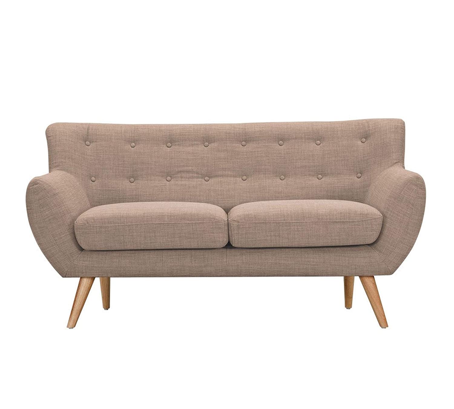 Mid-Century Two Seater Sofa With Wooden Legs -