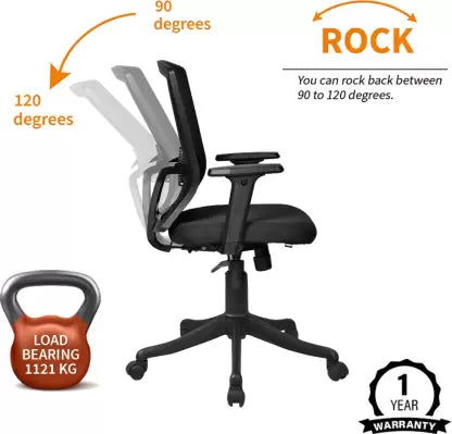 Mid Back Executive Office Chair with Chrome Base -