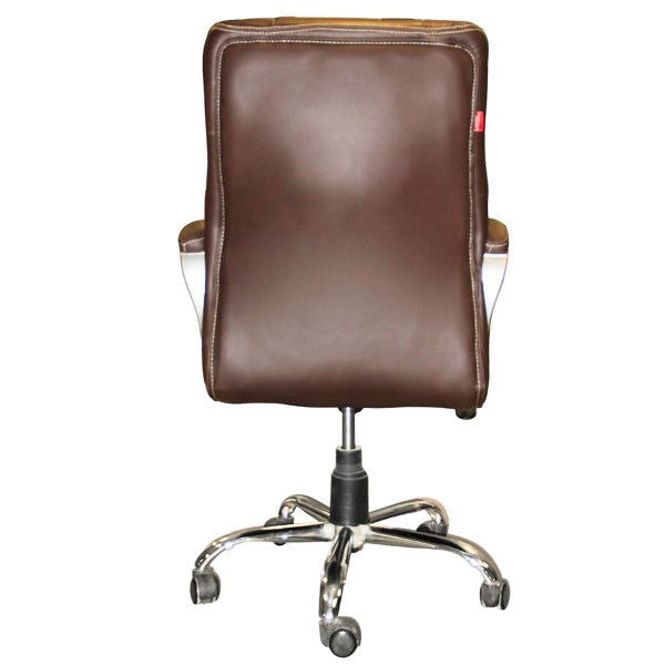 Mid Back Leatherette Office Chair with Chrome Base -