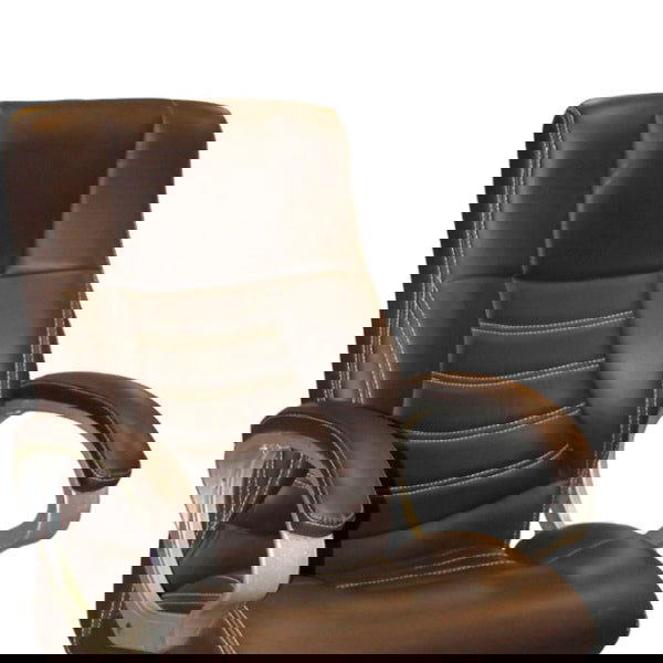 Mid Back Leatherette Office Chair with Chrome Base -