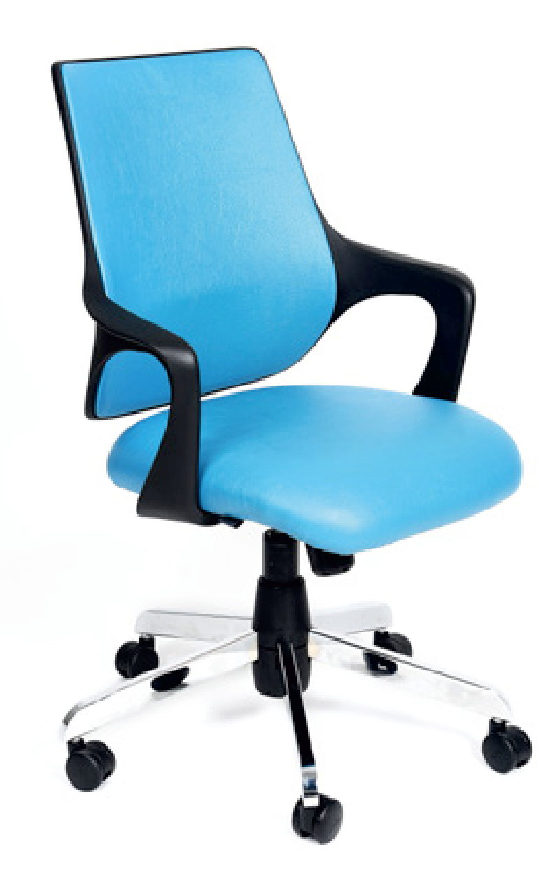 Mid Back Office Executive Chair with Metal Chrome Base -