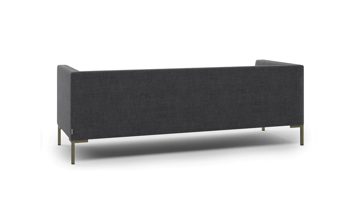 Modern 3 Seater Fabric Sofa With Metal Legs -