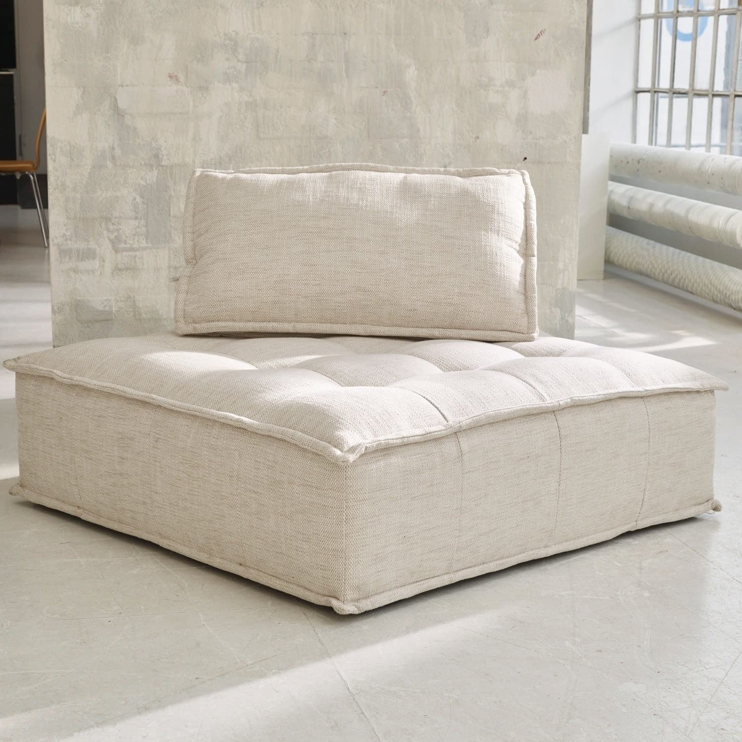 Modern Accent Chair with Armless Floor Seating -