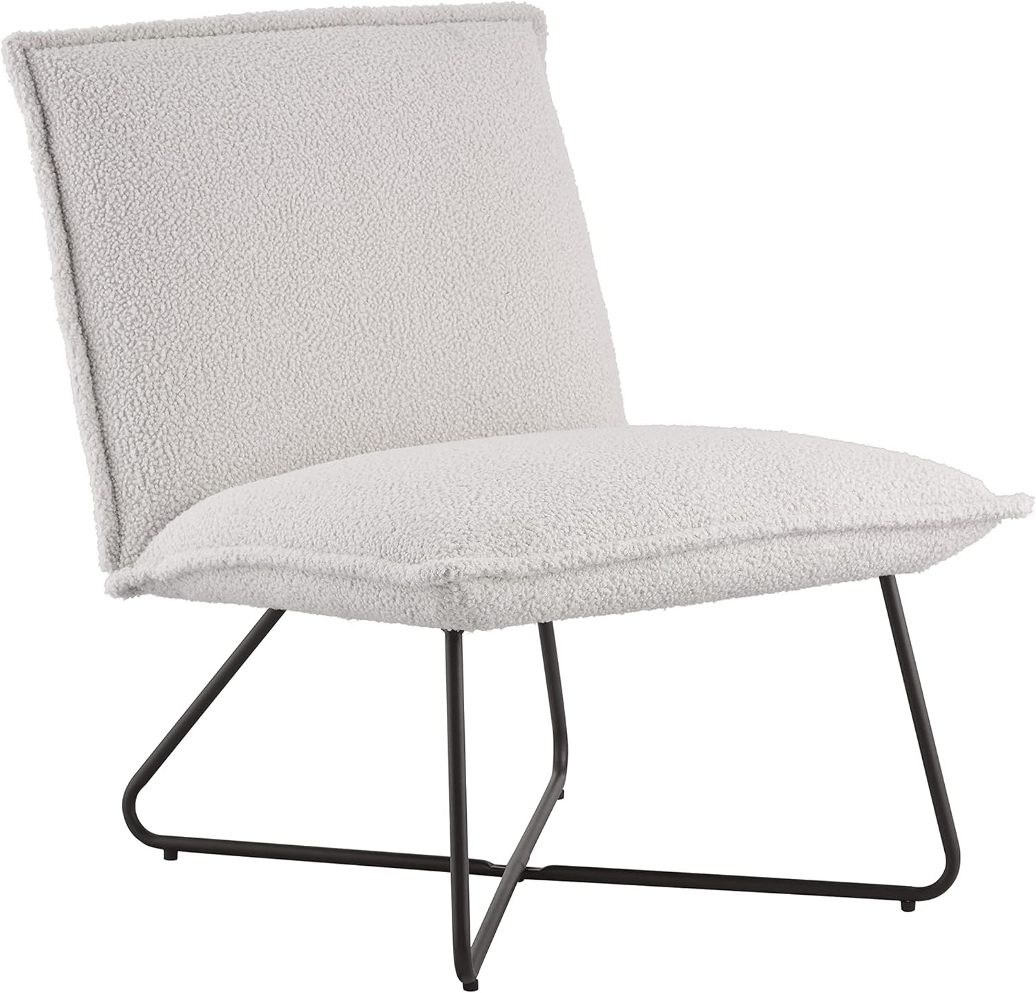 Modern Accent Living Room Chair with Comfy Backrest and Metal Frame -