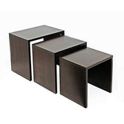 Modern Bedside Table with Natural Teak Colour Flowery Wenge with Top and Legs -