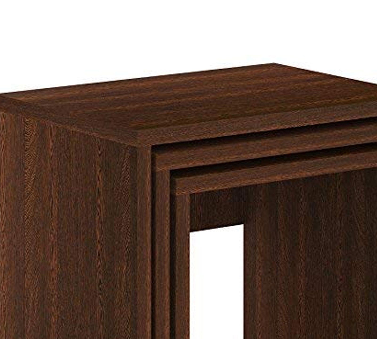 Modern Bedside Table with Natural Teak Colour Flowery Wenge with Top and Legs -