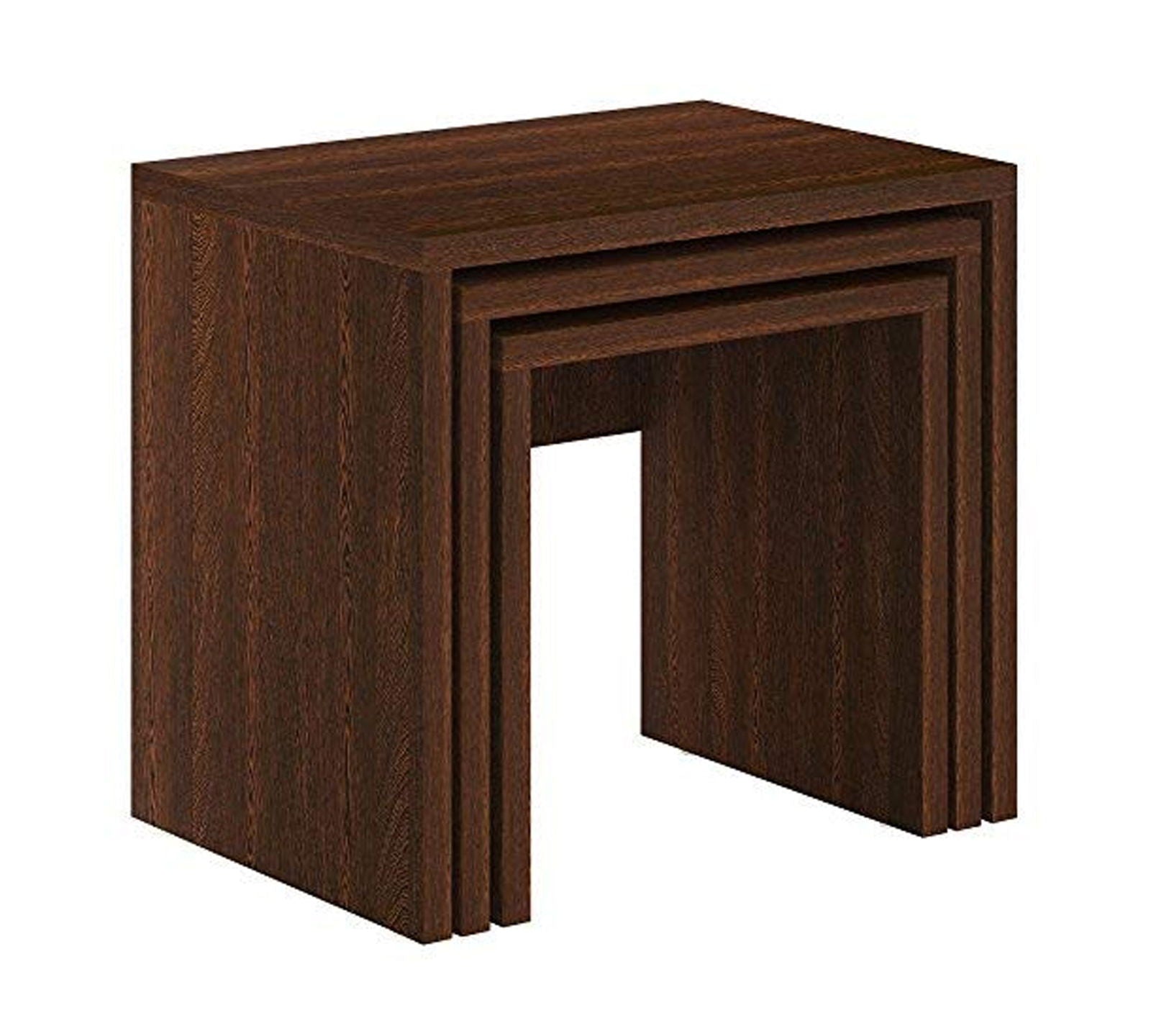 Modern Bedside Table with Natural Teak Colour Flowery Wenge with Top and Legs -