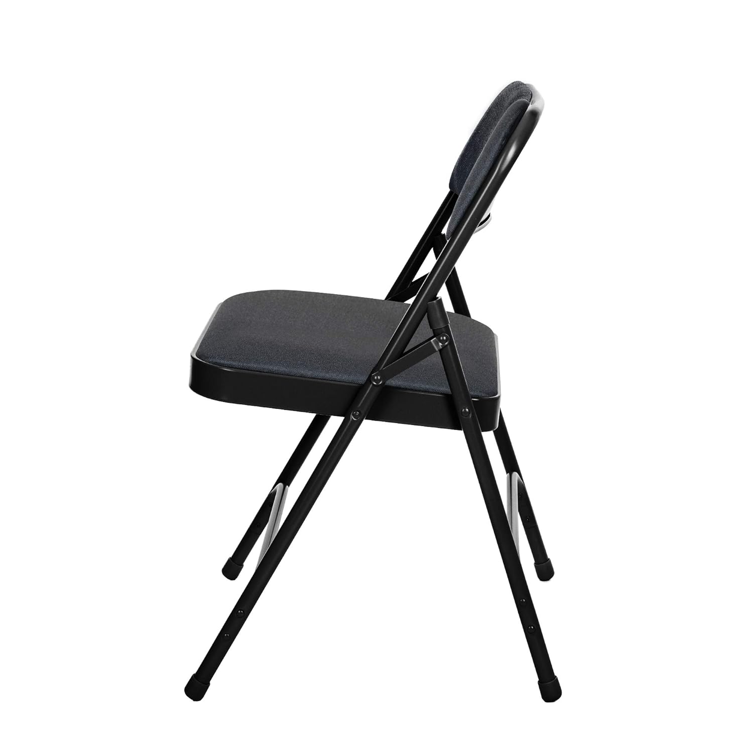 Modern Black Foldable Study Chair and Base Metal Legs for Students (Pack of 2 Pcs) -