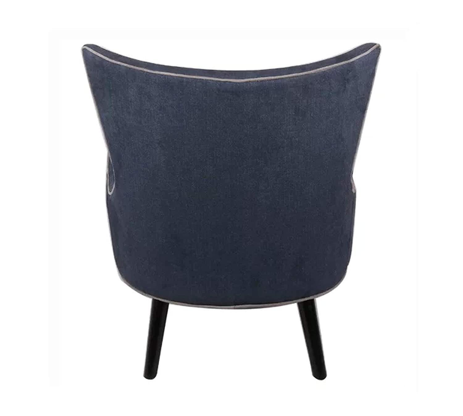 Modern Slate Denim with Black Legs Accent Chair -