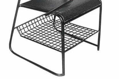 Modern Study Chair in Metal Frame Leg Base with Wooden Writing Pad -