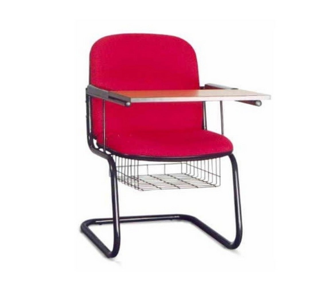 Modern Study Chair in Metal Frame Legs Base with Wooden Writing Pad -