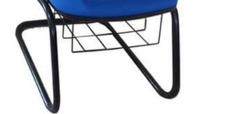 Modern Study Chair in Metal Frame Legs Base with Wooden Writing Pad -