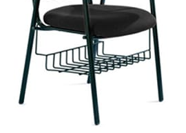 Modern Study Chair in Metal Legs with Wooden Writing Pad -