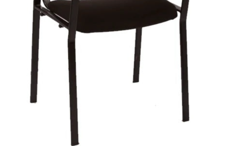 Modern Study Chair in Metal Legs with Wooden Writing Pad -