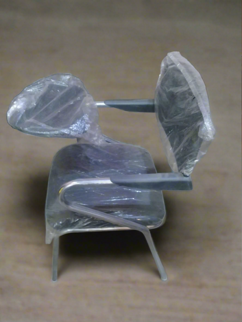 Modern Study Chair in Metal Legs with Writing Pad -