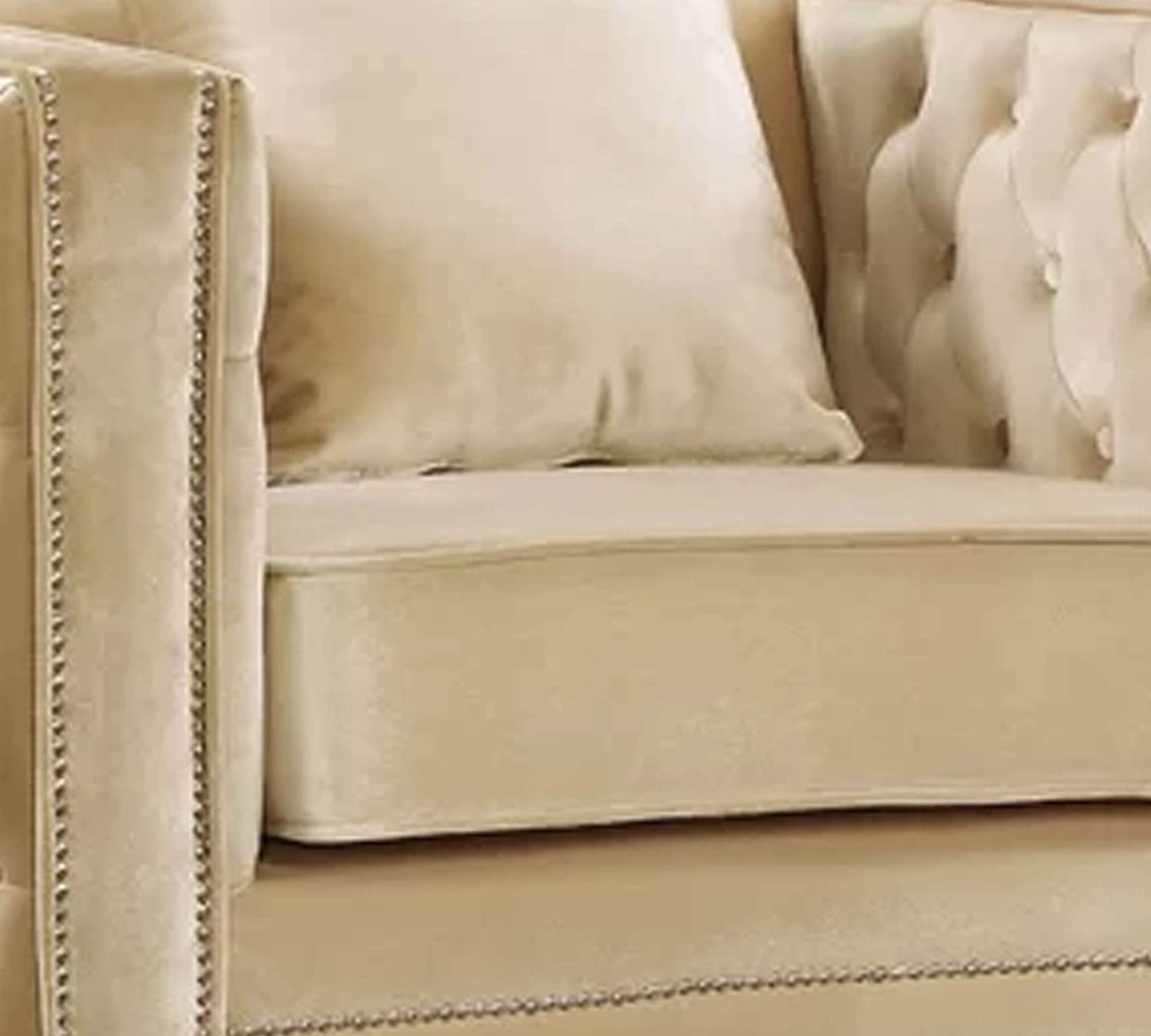 Modern Velvet Chair in Grey/Beige/Royal Blue -
