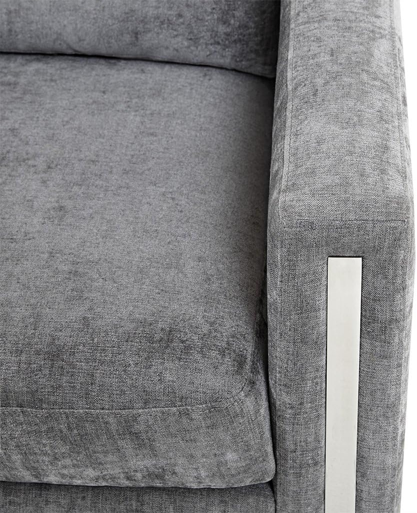 Modern Velvet Club Armchair, One Seater Sofa, Living Room -