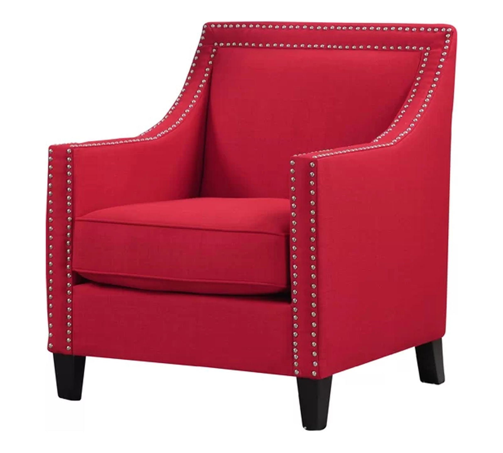Modern Velvet Lounge Chair in Teak Wood with Armrest -