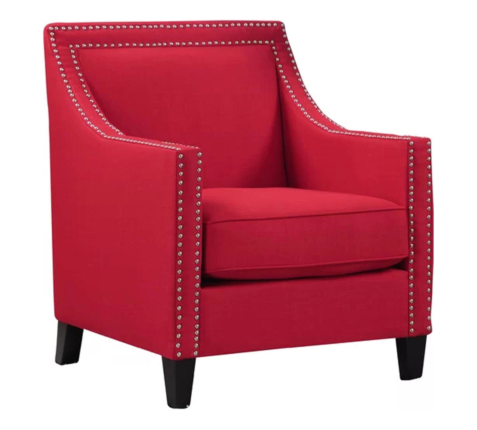 Modern Velvet Lounge Chair in Teak Wood with Armrest -
