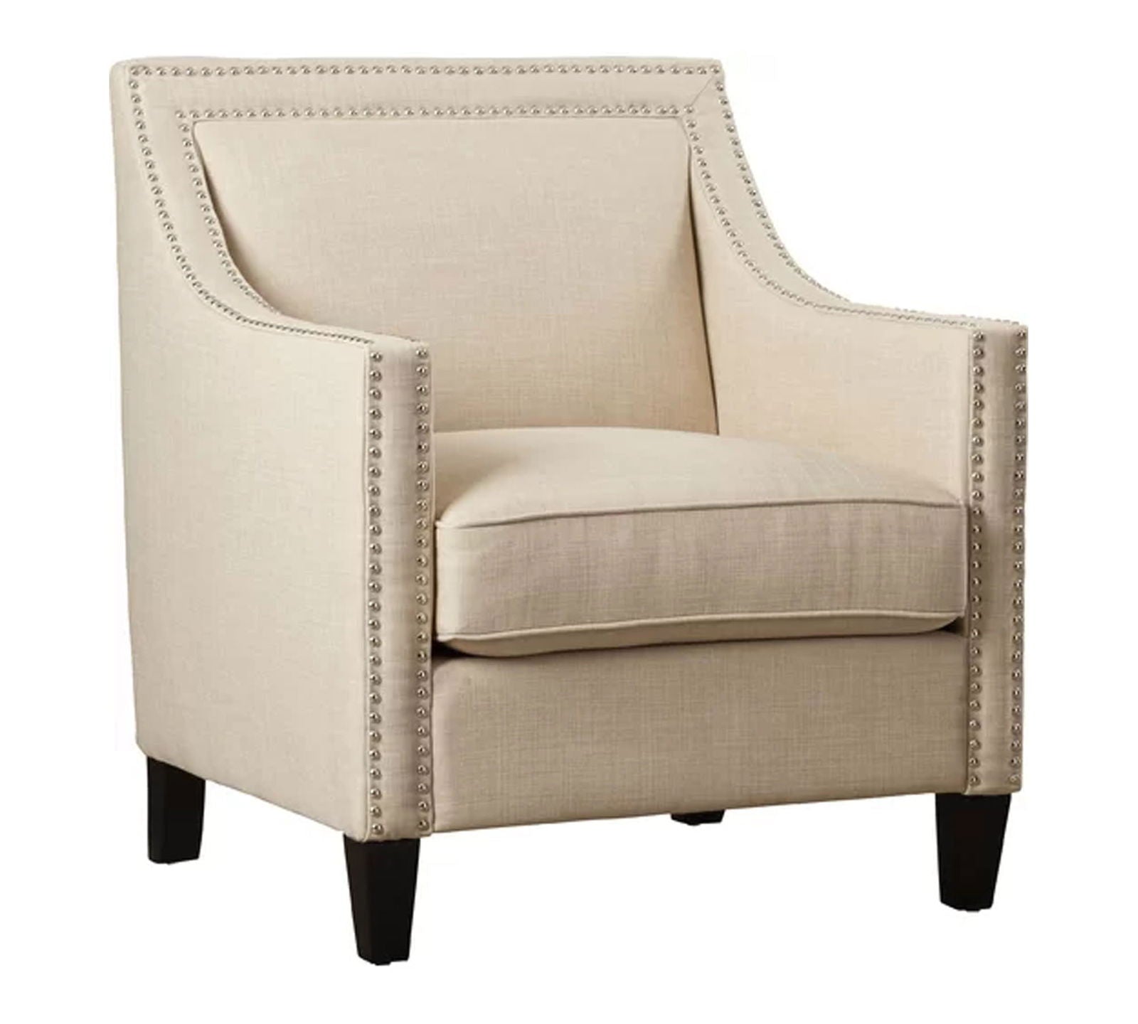 Modern Velvet Lounge Chair in Teak Wood with Armrest -