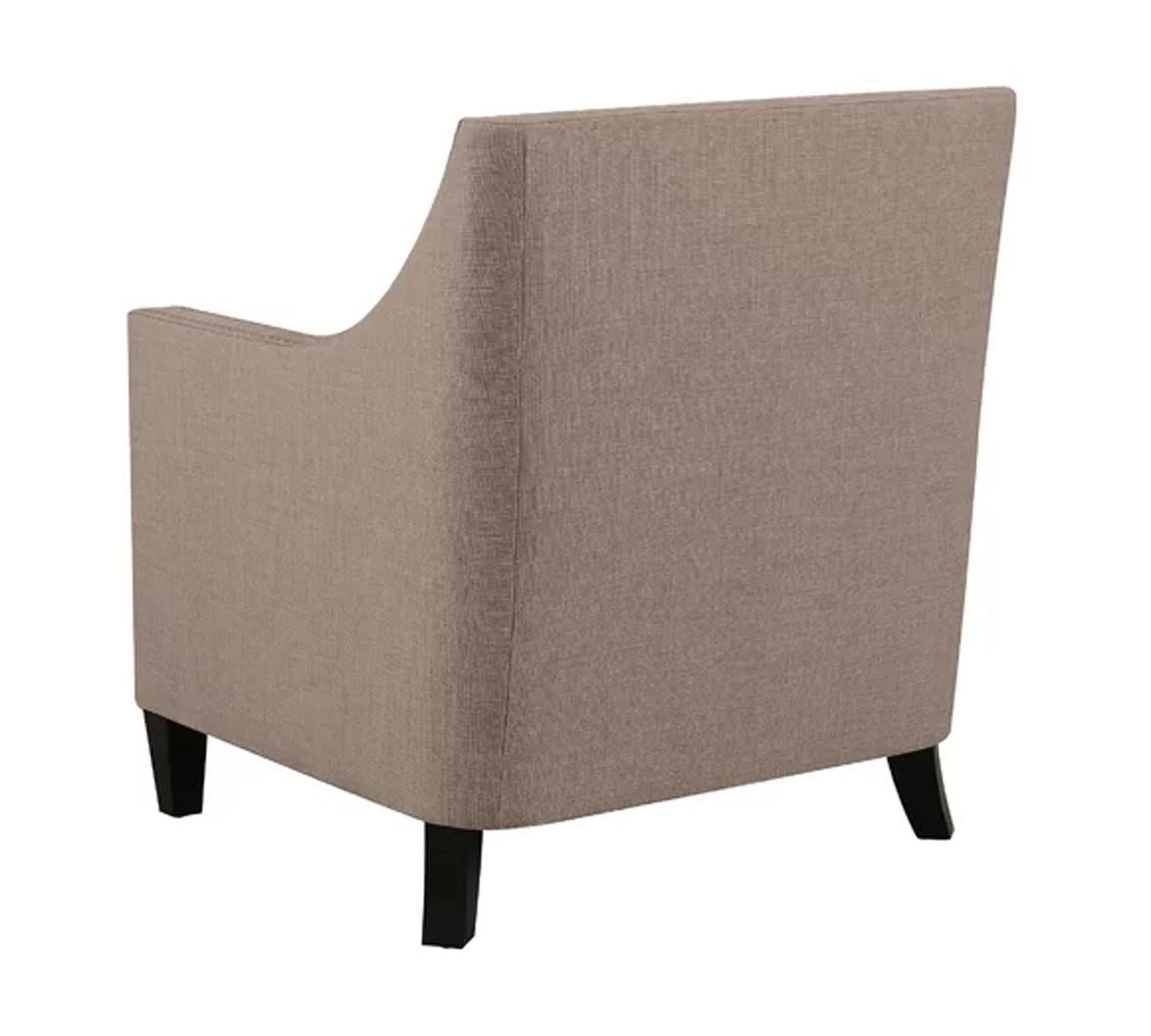 Modern Velvet Lounge Chair in Teak Wood with Armrest -