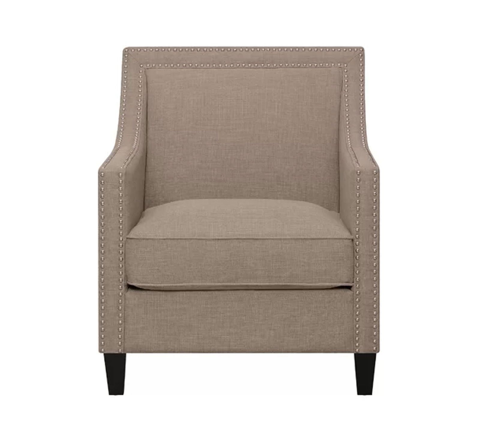 Modern Velvet Lounge Chair in Teak Wood with Armrest -