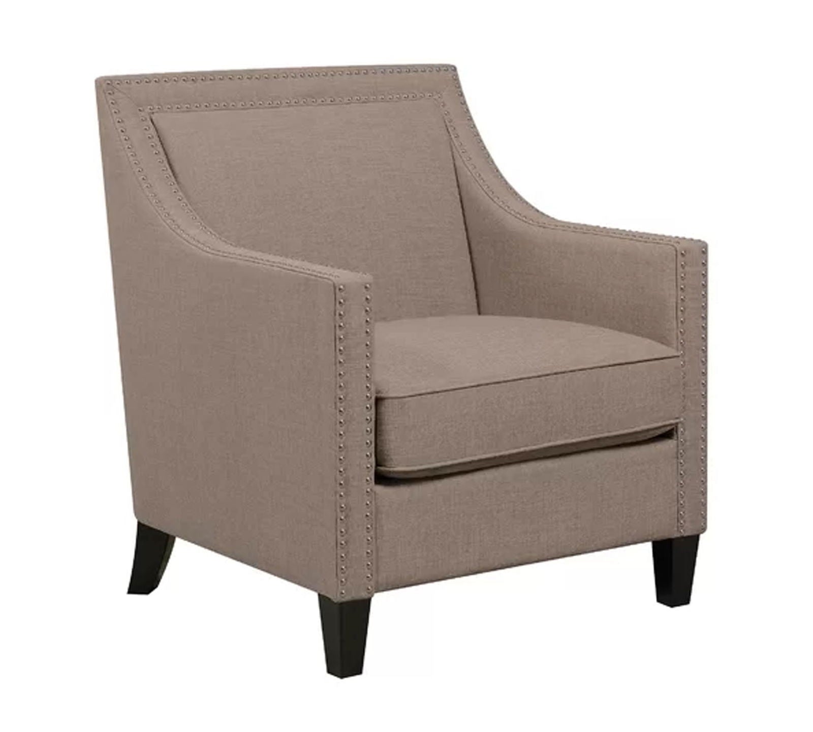 Modern Velvet Lounge Chair in Teak Wood with Armrest -