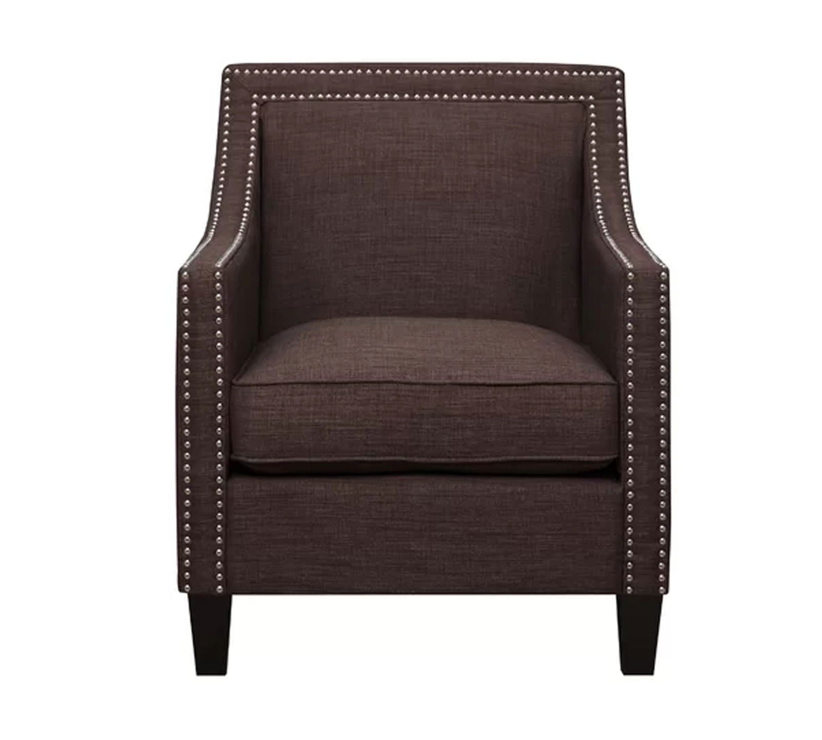Modern Velvet Lounge Chair in Teak Wood with Armrest -