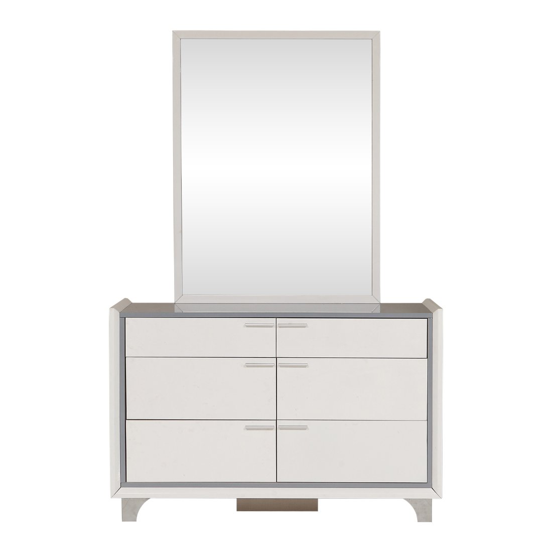 New Engineer wood Dresser Mirror in White Color -