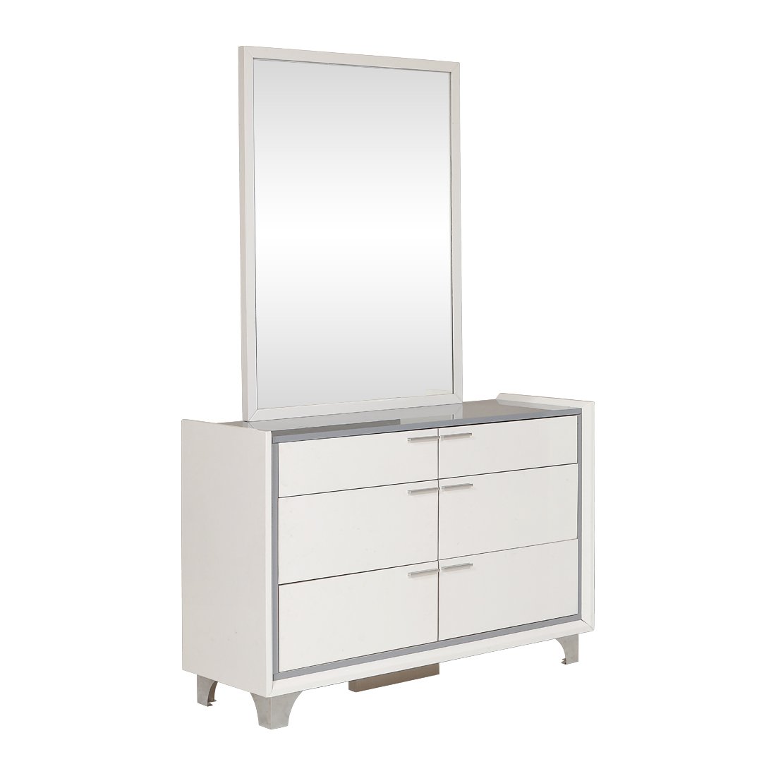 New Engineer wood Dresser Mirror in White Color -