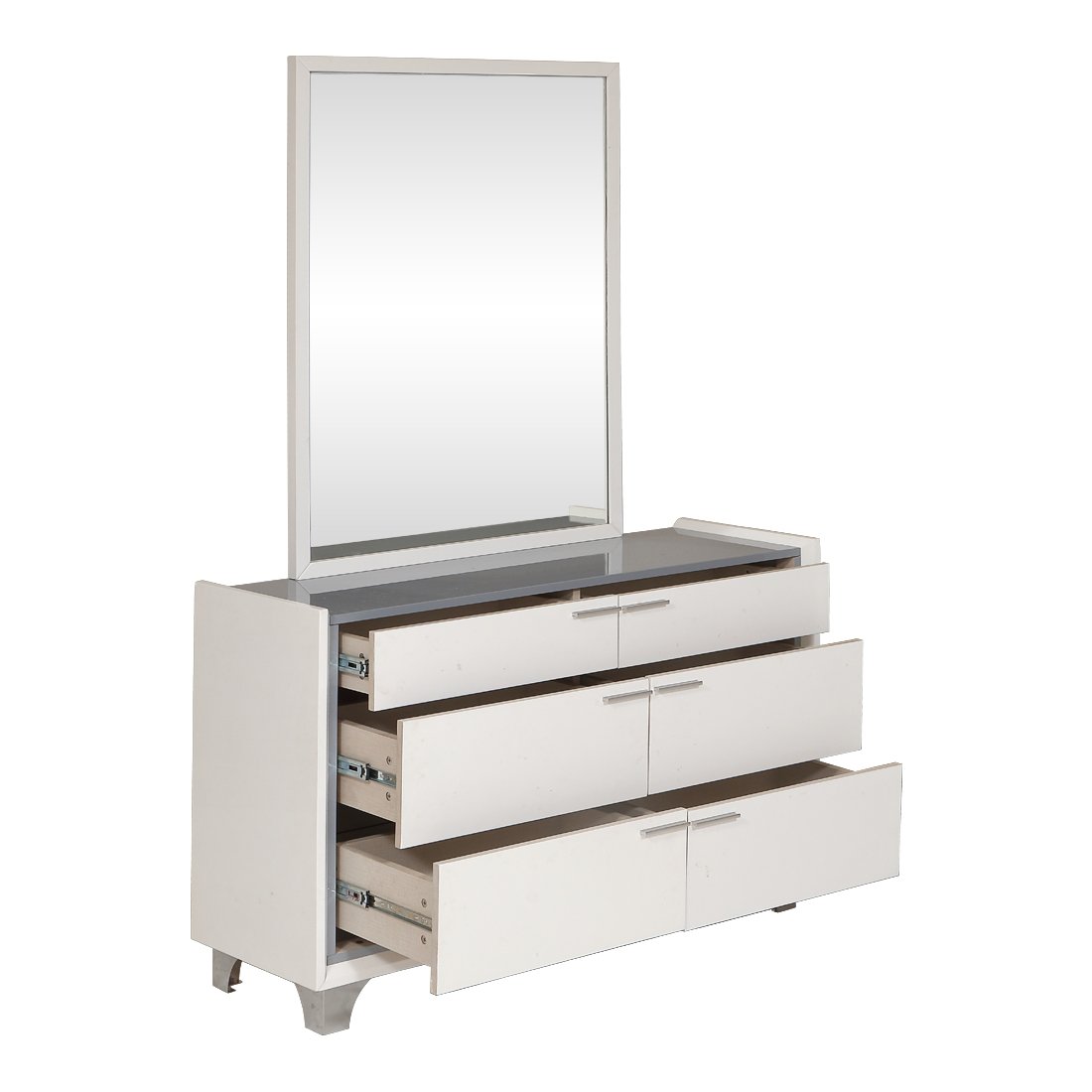 New Engineer wood Dresser Mirror in White Color -