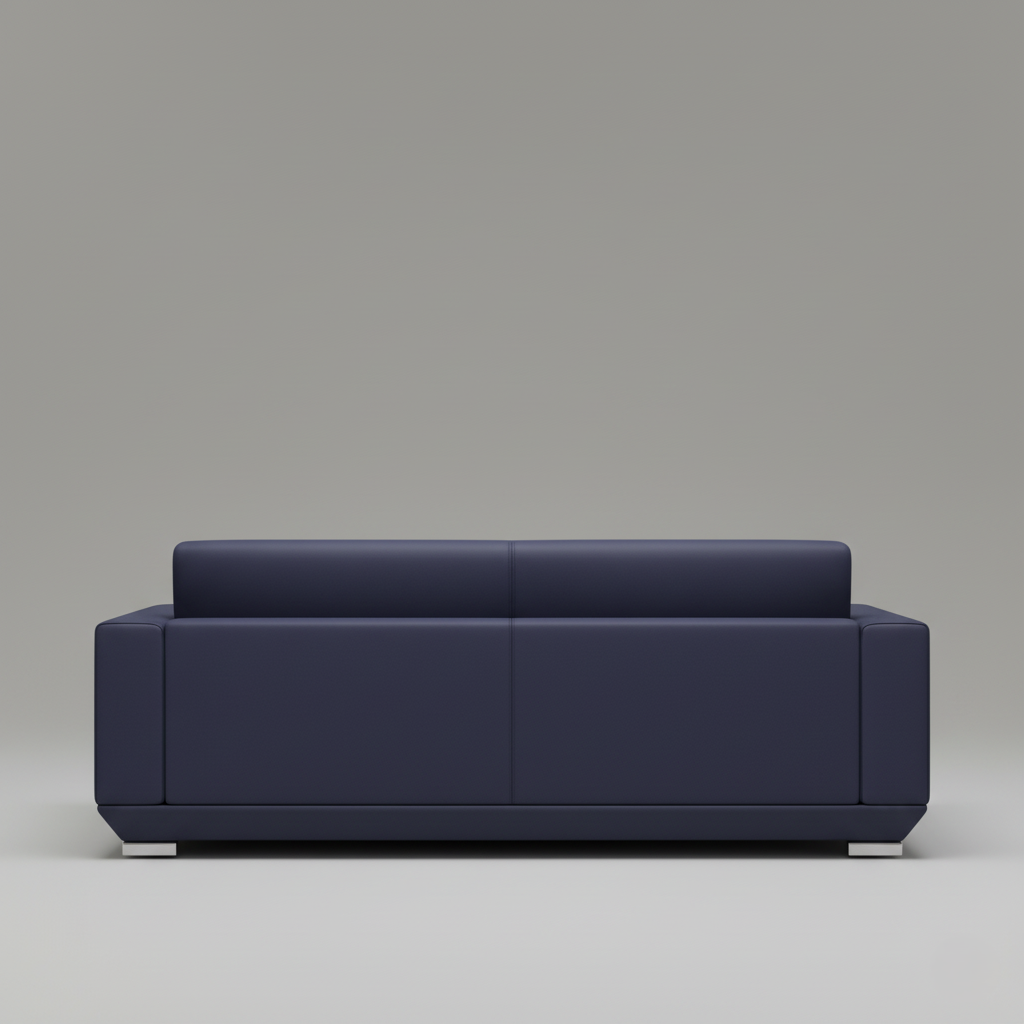 घर के फर्नीचर के लिए आधुनिक सोफा, मैट पॉलिश फिनिश में सागौन की लकड़ी के पैर के साथ लेदरेट असबाब सोफा