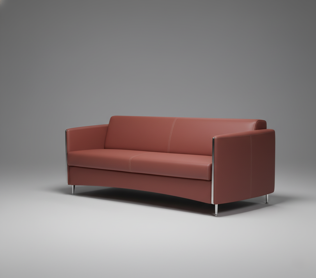 ঘরের আসবাবের জন্য ৩ আসন বিশিষ্ট সোফা, প্রিমিয়াম লেদারেট এবং লিভিং রুমের জন্য নরম আসন সহ মারান্ডি কাঠ দিয়ে তৈরি