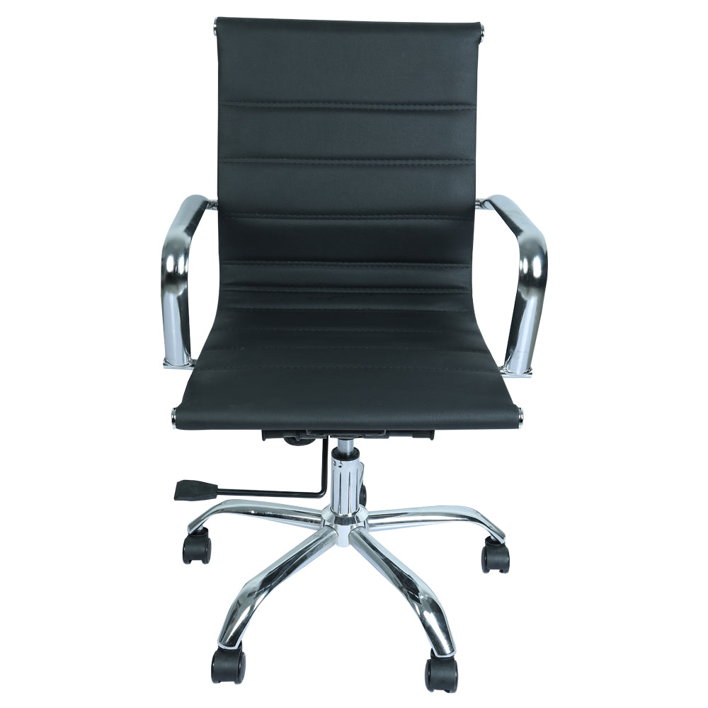 Office Comfortable Chair Mid Back in Black -