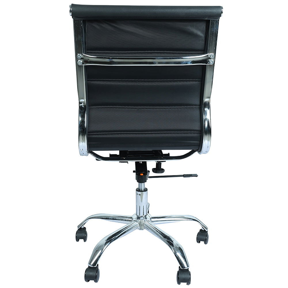 Office Comfortable Chair Mid Back in Black -